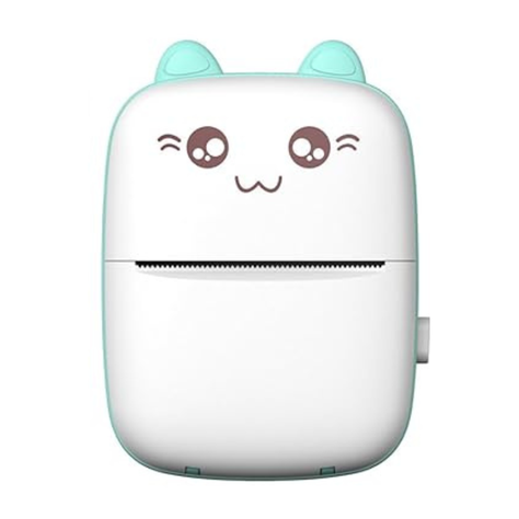 Mini Impresora Térmica Portátil Bluetooth Gatito + 1 Rollo-1