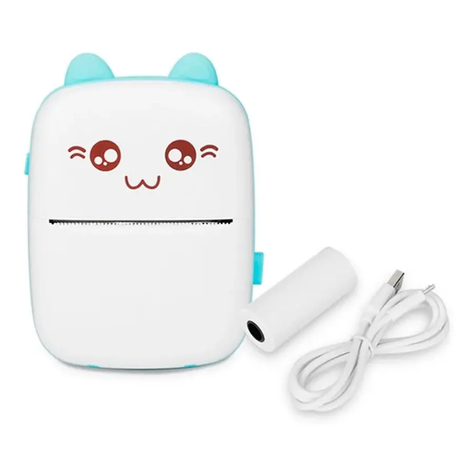 Mini Impresora Térmica Portátil Bluetooth Gatito + 1 Rollo-0