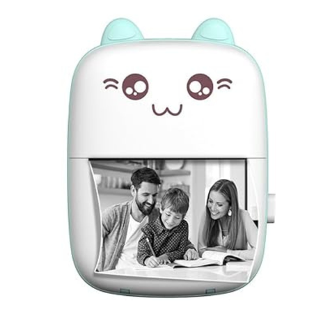 Mini Impresora Térmica Portátil Bluetooth Gatito + 1 Rollo-2