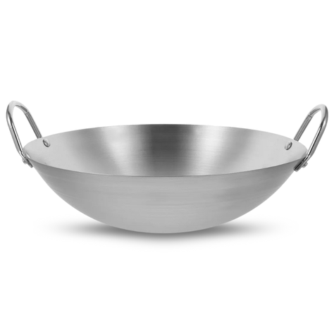 Wok disco tradicional chino de 50cm acero al carbono-0