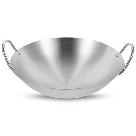 Wok disco tradicional chino de 50cm acero al carbono-2