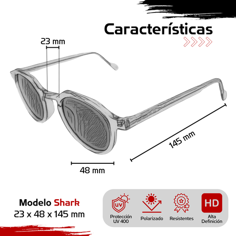 Lentes De Sol Surkate Modelo SHARK Polarizados Uv400 Protección Y Estilo-4