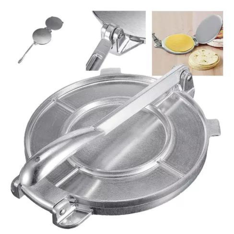 Prensa para tortillas 20cm cocina acero inoxidable-4