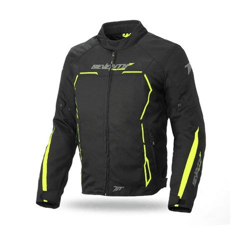 Chaqueta para Moto Seventy SD-JR65 Invierno Racing Hombre Negra/Amarillo Fluor-0