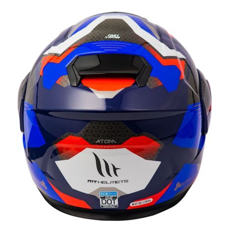 Casco de Moto MT Helmets - ATOM SV Híbrido B7 azul Brillo + Antiempañante Fogoff-3