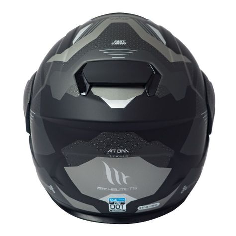 Casco de Moto MT Helmets - ATOM SV Híbrido E2 Gris Mate + Antiempañante Fogoff-4