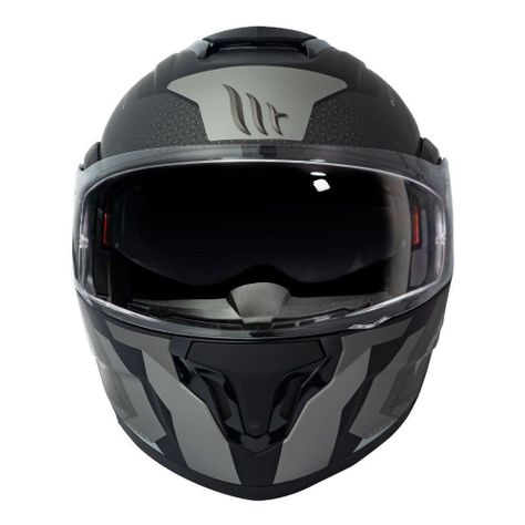 Casco de Moto MT Helmets - ATOM SV Híbrido E2 Gris Mate + Antiempañante Fogoff-3