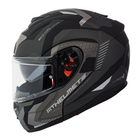 Casco de Moto MT Helmets - ATOM SV Híbrido E2 Gris Mate + Antiempañante Fogoff-0