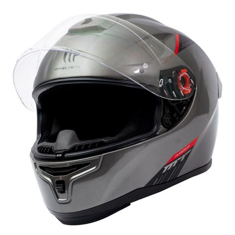 Casco De Moto Mt Helmets Hummer Solid Titanium + Regalo-3