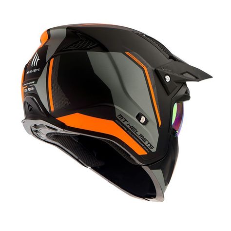 Casco De Moto MT Helmets StreetFighter SV Twin C4 Naranjo Fluor Mate-2