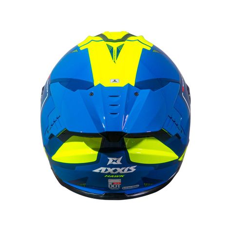 Casco Axxis Hawk SV Spear C13 Amarillo Fluor Brillo-4
