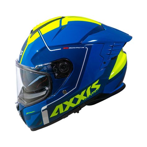 Casco Axxis Hawk SV Spear C13 Amarillo Fluor Brillo-0