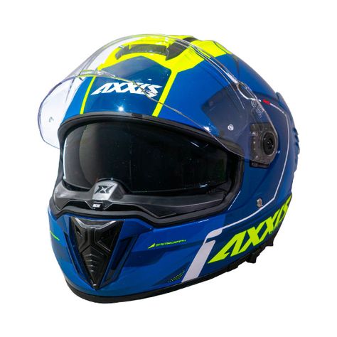 Casco Axxis Hawk SV Spear C13 Amarillo Fluor Brillo-2