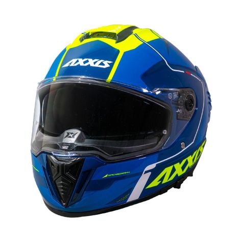 Casco Axxis Hawk SV Spear C13 Amarillo Fluor Brillo-1