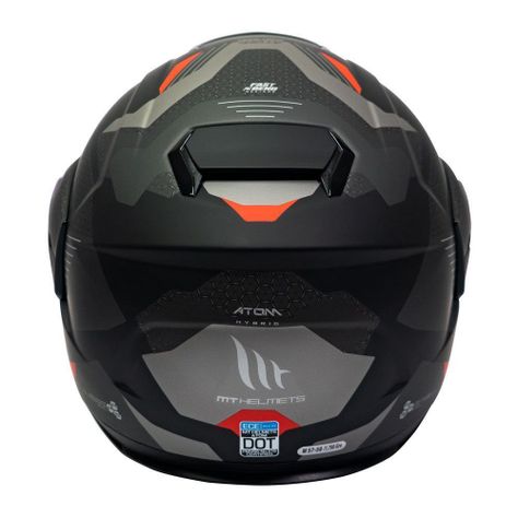 Casco de Moto MT Helmets - ATOM SV Híbrido F5 Rojo Mate + Antiempañante Fogoff-4