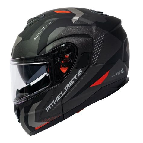 Casco de Moto MT Helmets - ATOM SV Híbrido F5 Rojo Mate + Antiempañante Fogoff-0