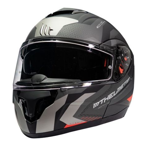Casco de Moto MT Helmets - ATOM SV Híbrido F5 Rojo Mate + Antiempañante Fogoff-2
