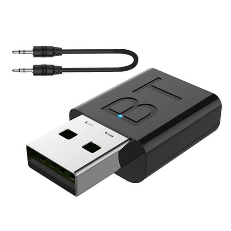 Transmisor Receptor Mini Usb Bluetooth 5.0 Pc Notebook-0