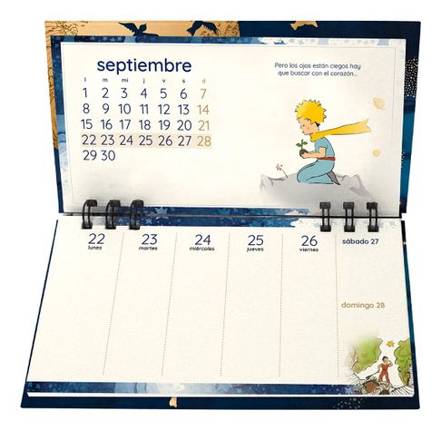 Calendario Agenda d Escritorio El Principito y su Amigo 2025-1