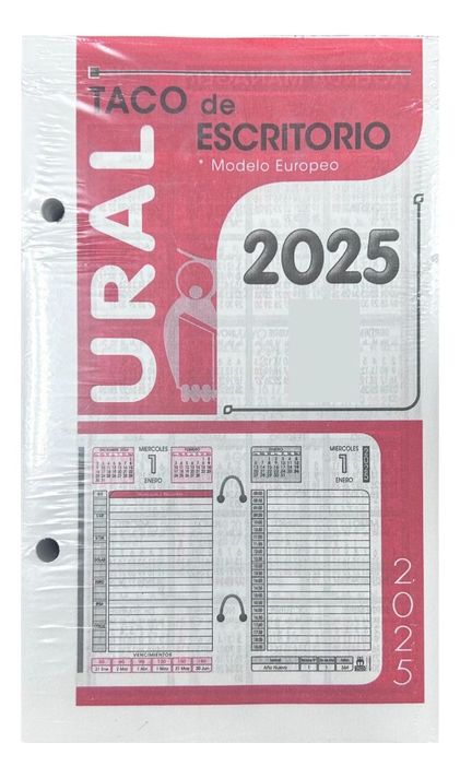 Agenda Taco Calendario Escritorio 2025 - Calendario Ural 10u-3