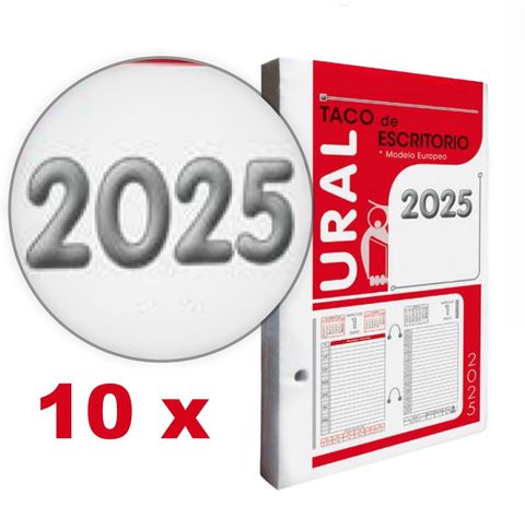 Agenda Taco Calendario Escritorio 2025 - Calendario Ural 10u-0