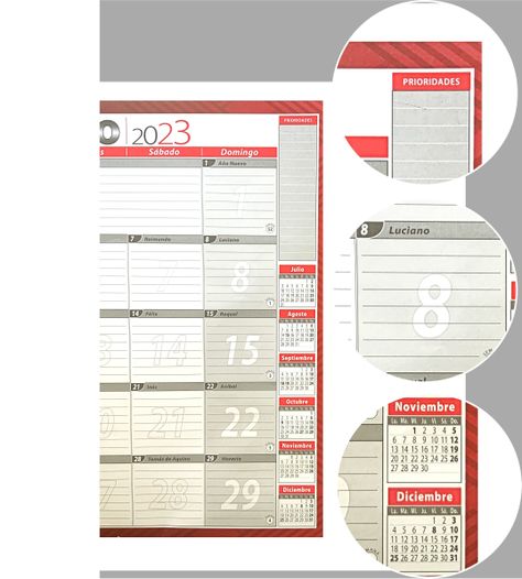 PLANNER CALENDARIO DE ESCRITORIO TRABAJO AÑO 2023-2