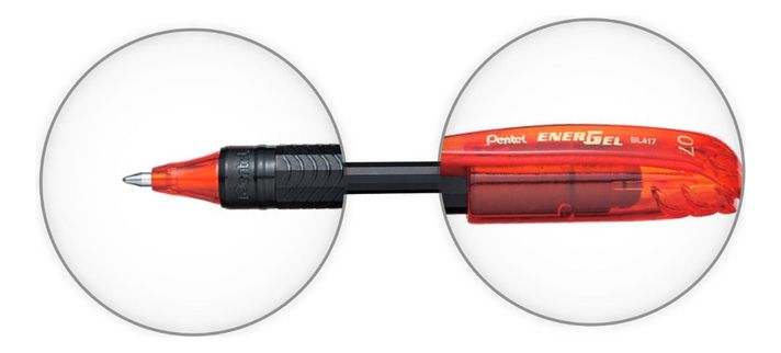 Roller Energel Lapiz Gel Pentel Makkuro 0,7mm Naranjo - 12u-4