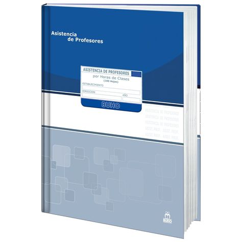 Libro Control Asistencia Profesor Por Horas Buho -0