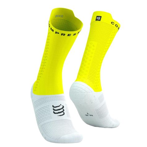 Calcetín Pro Racing Socks v4.0 Bike Amarillo Compressport-0