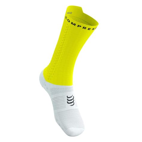 Calcetín Pro Racing Socks v4.0 Bike Amarillo Compressport-1