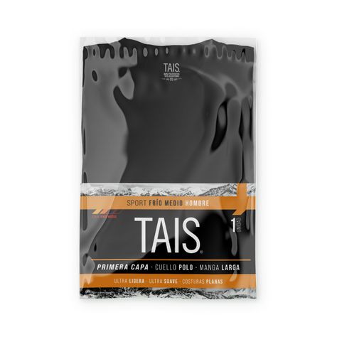 Camiseta Sport Primera Capa Negro Tais-1
