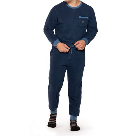 Pijama Polar Térmico Azul Heat Holders-0
