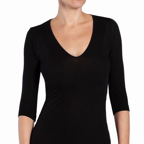Chemisette Sin Costura Escote Negro-1