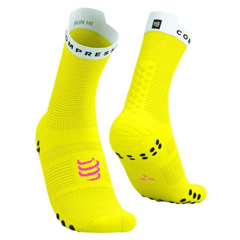 Calcetín Pro Racing v4.0 Run High Amarillo Compressport-0