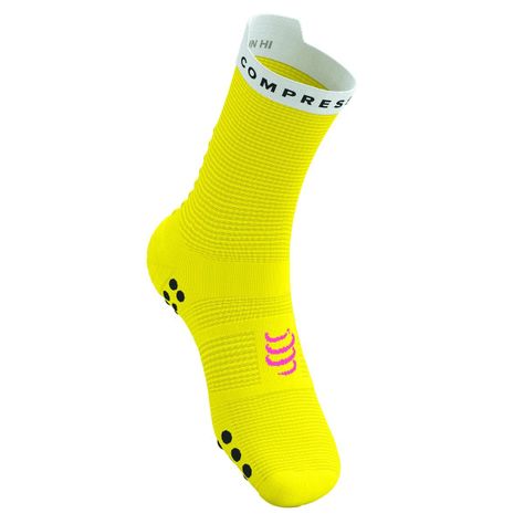 Calcetín Pro Racing v4.0 Run High Amarillo Compressport-1