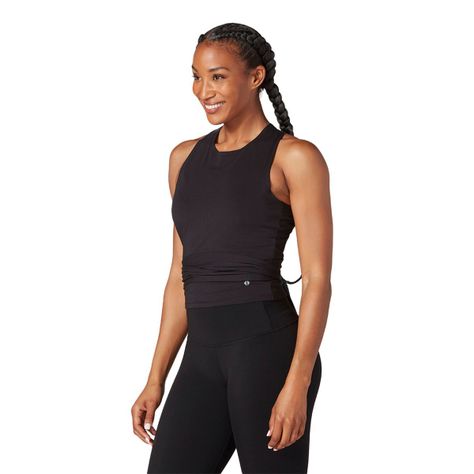 Polera Wrap Around Tank Negro Tavi-2