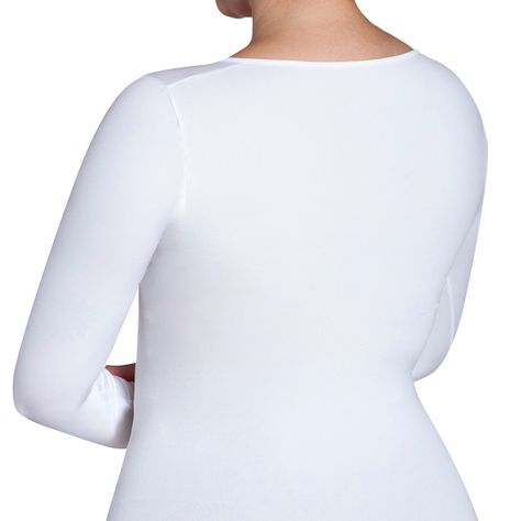 Polera Manga Larga Escote Cuadrado Blanco-2