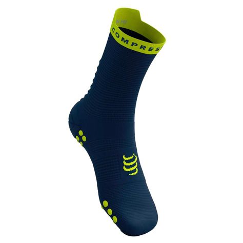 Calcetín Pro Racing v4.0 Run High Petróleo Compressport-1