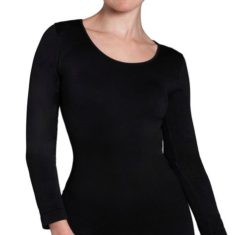 Polera Esencial Manga Larga Negro-0