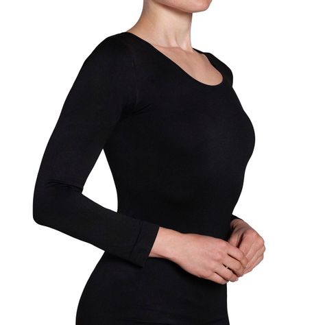Polera Esencial Manga Larga Negro-1