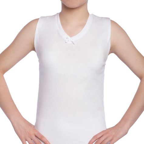 Camiseta Algodón Sin Manga Blanco-0