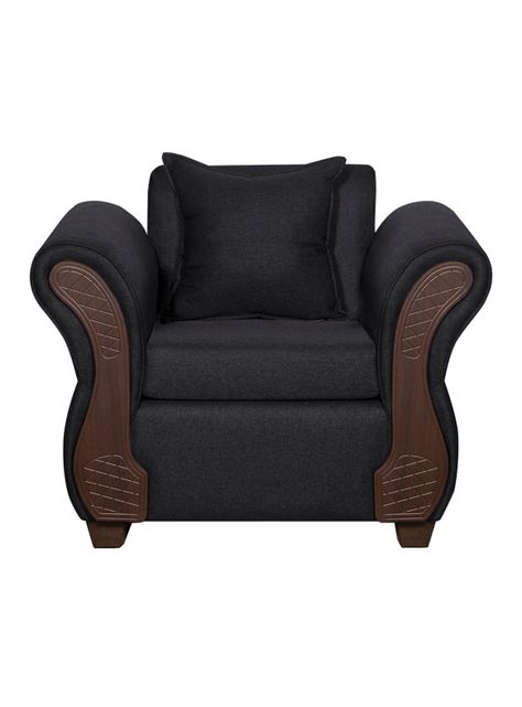 Juego de Living 2-1-1 Marsella Negro-2