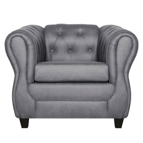 Juego de Living 3-1-1 Chesterfield Gris-3