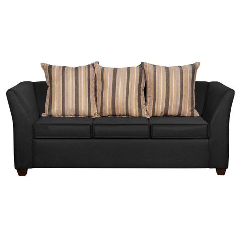 SOFA DIVEAN 3 CUERPOS NEGRO LINO-1