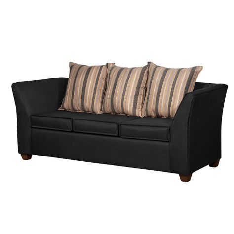 SOFA DIVEAN 3 CUERPOS NEGRO LINO-2