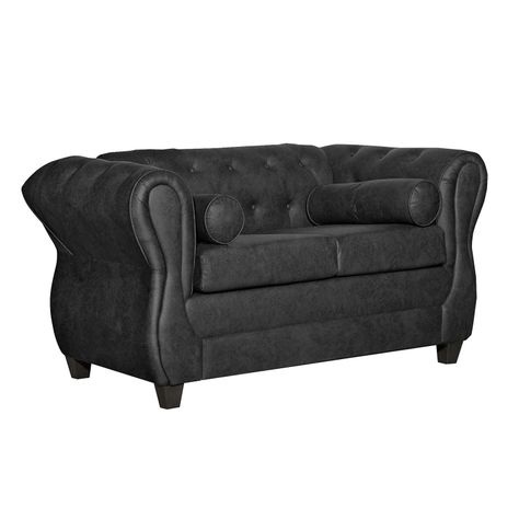 SOFÁ 2 CUERPOS CHESTERFIELD NEGRO-1
