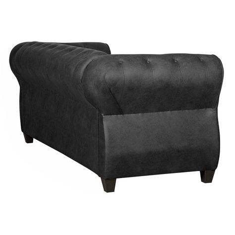 SOFÁ 2 CUERPOS CHESTERFIELD NEGRO-3