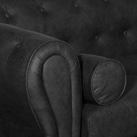 SOFÁ 2 CUERPOS CHESTERFIELD NEGRO-4