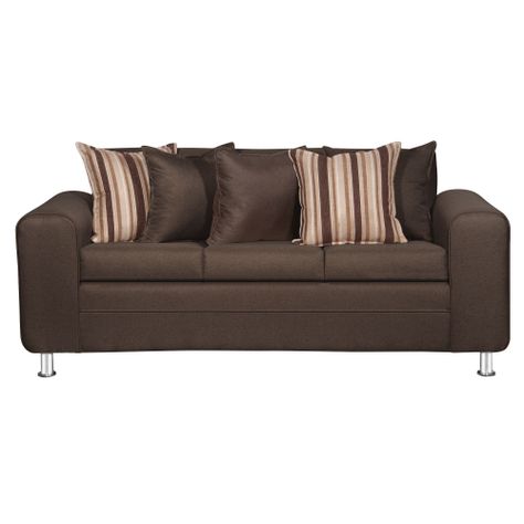 SOFA LEGEND 3 CUERPOS + 2 POUF CAFÉ-1