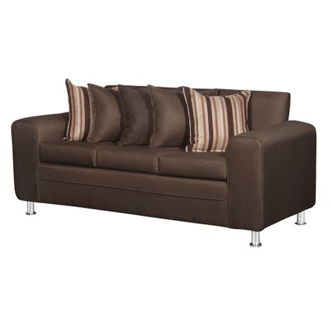 SOFA LEGEND 3 CUERPOS + 2 POUF CAFÉ-2